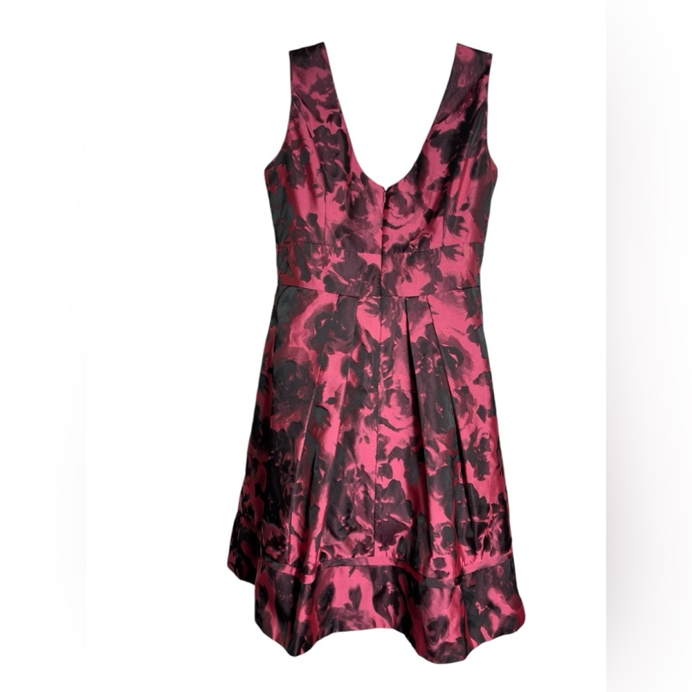 Eliza J dress size 10 petite bright pink & black Jaquard Fit & Flare dress 🖤🩷 - Picture 7 of 11